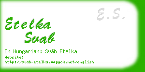 etelka svab business card