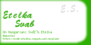 etelka svab business card